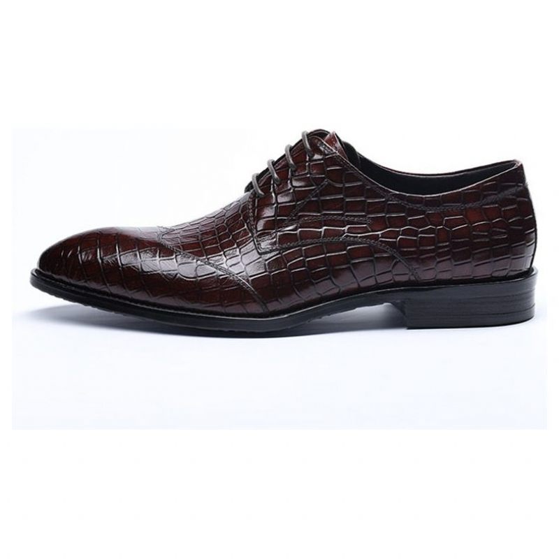 Sapatos Formais Masculinos Brogue - Vermelho