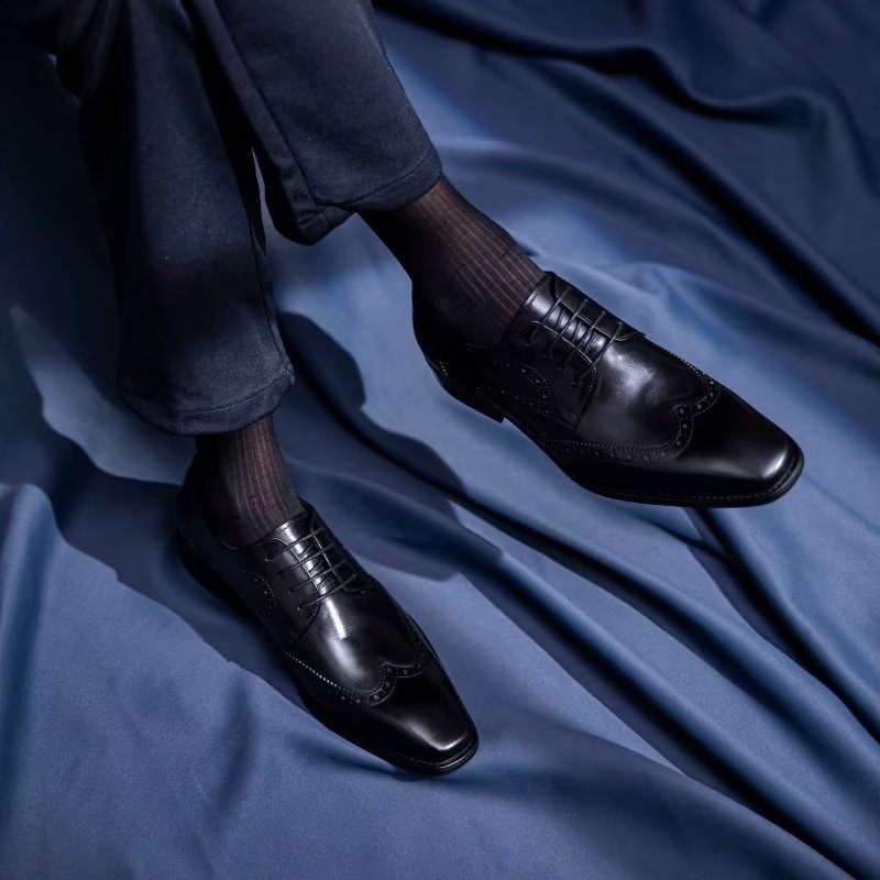 Sapatos Formais Masculinos Brogue - Preto