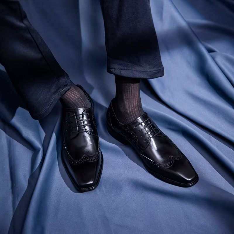 Sapatos Formais Masculinos Brogue - Preto