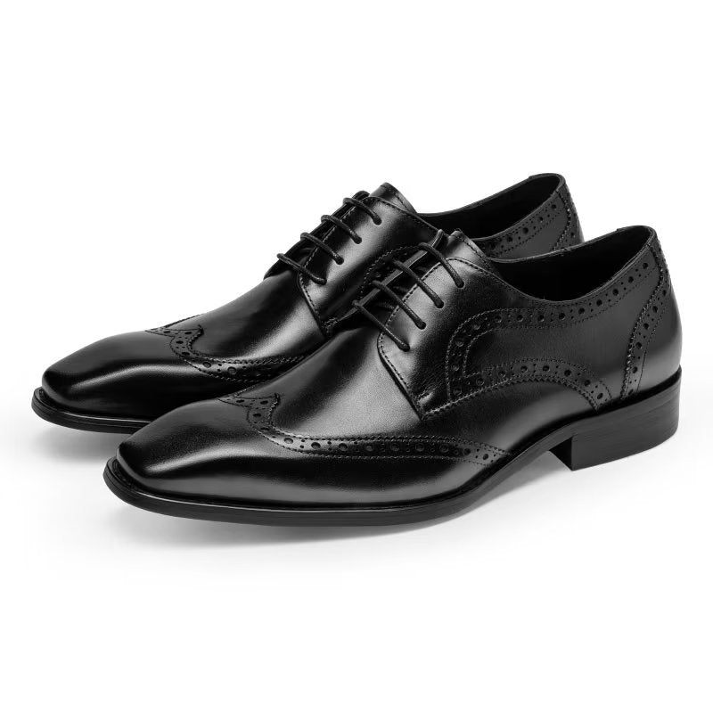 Sapatos Formais Masculinos Brogue - Preto