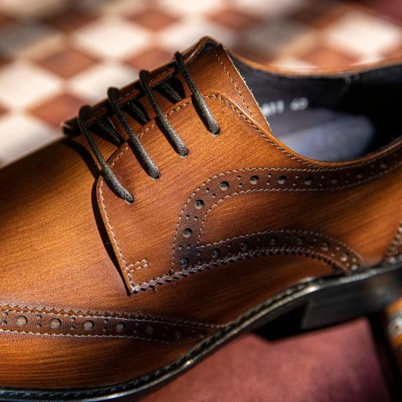 Sapatos Formais Masculinos Brogue - Café