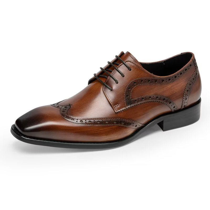 Sapatos Formais Masculinos Brogue - Café