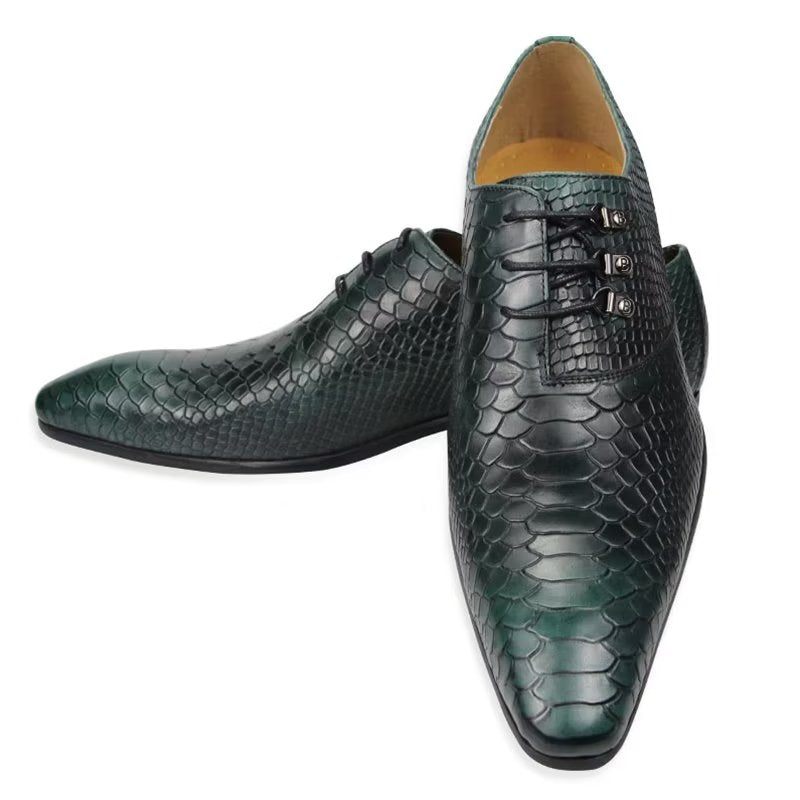 Sapatos Formais Masculinos Brogues Casamento - Verde