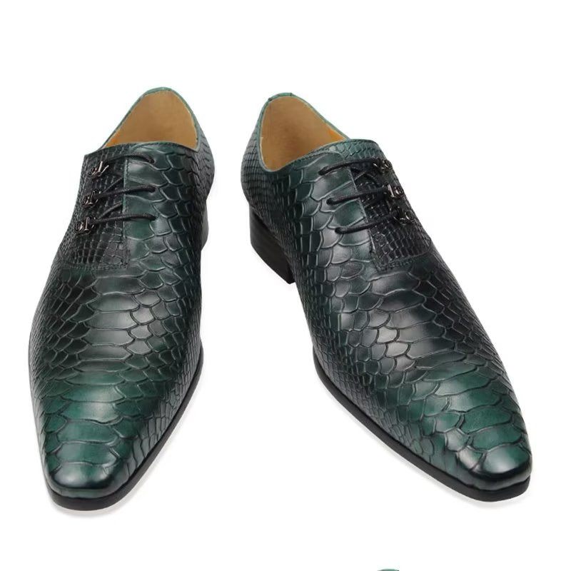 Sapatos Formais Masculinos Brogues Casamento - Verde