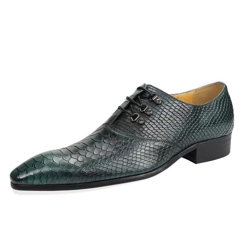 Sapatos Formais Masculinos Brogues Casamento - Verde