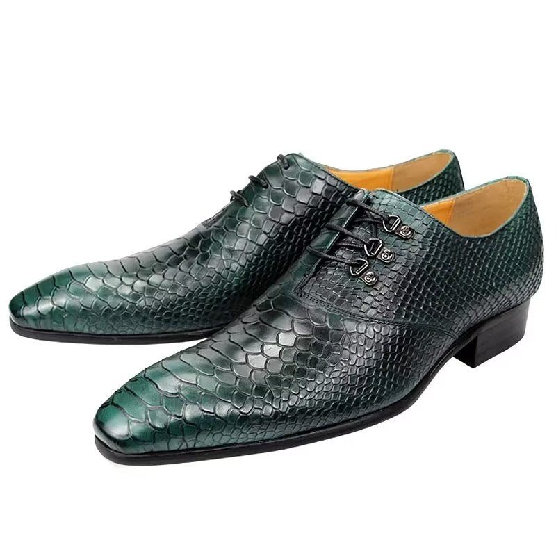 Sapatos Formais Masculinos Brogues Casamento - Verde