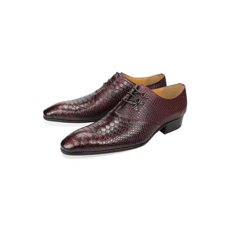 Sapatos Formais Masculinos Brogues Casamento - Vermelho