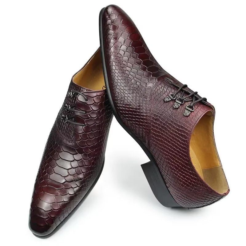 Sapatos Formais Masculinos Brogues Casamento - Vermelho