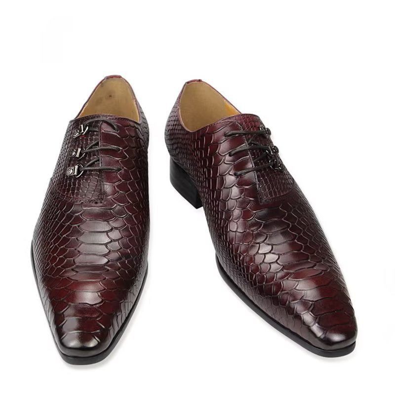 Sapatos Formais Masculinos Brogues Casamento - Vermelho