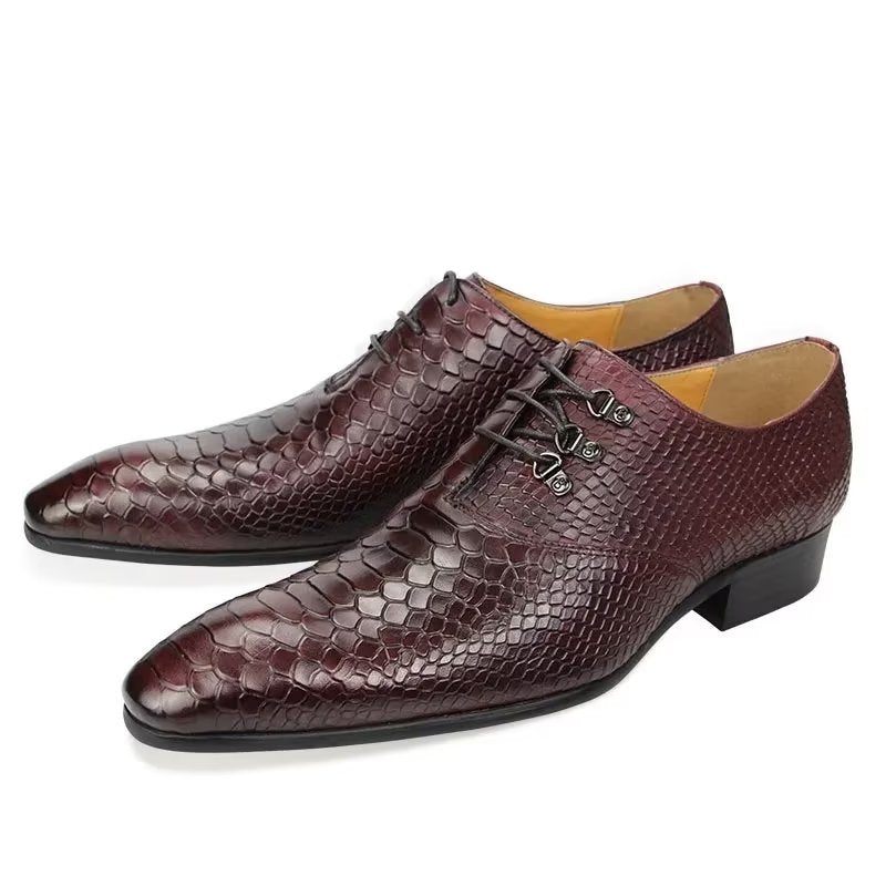 Sapatos Formais Masculinos Brogues Casamento - Vermelho