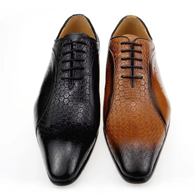 Sapatos Formais Masculinos Brogues Casamento Elegantes - Preto