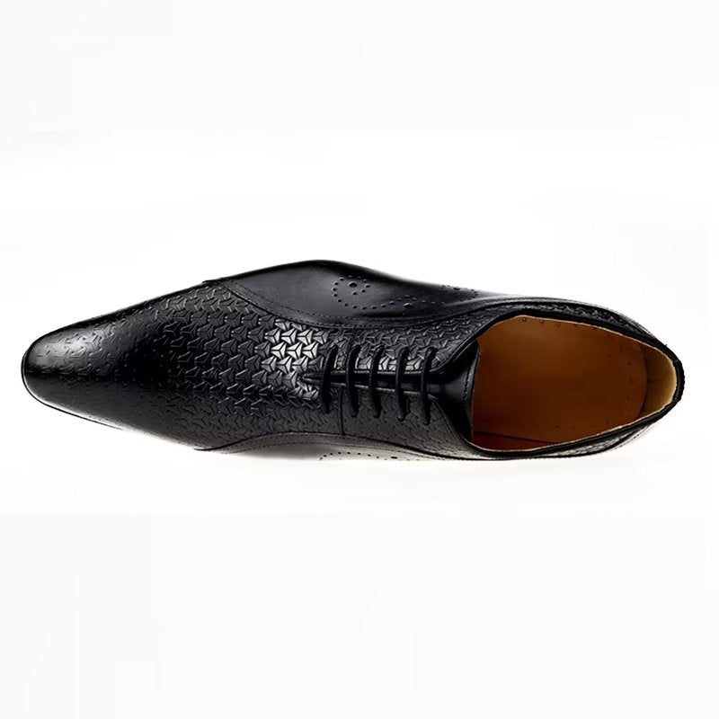 Sapatos Formais Masculinos Brogues Casamento Elegantes - Preto