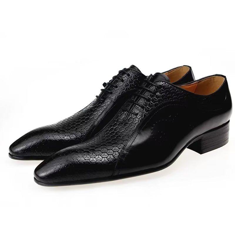 Sapatos Formais Masculinos Brogues Casamento Elegantes - Preto