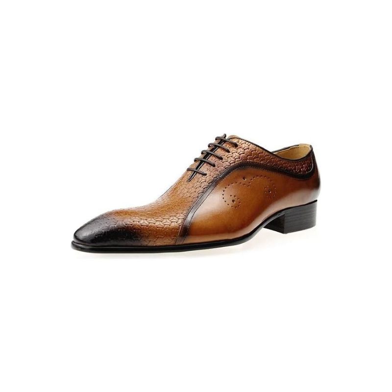 Sapatos Formais Masculinos Brogues Casamento Elegantes - Marrom