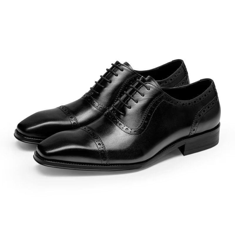 Sapatos Formais Masculinos Brogues Elegantes - Preto