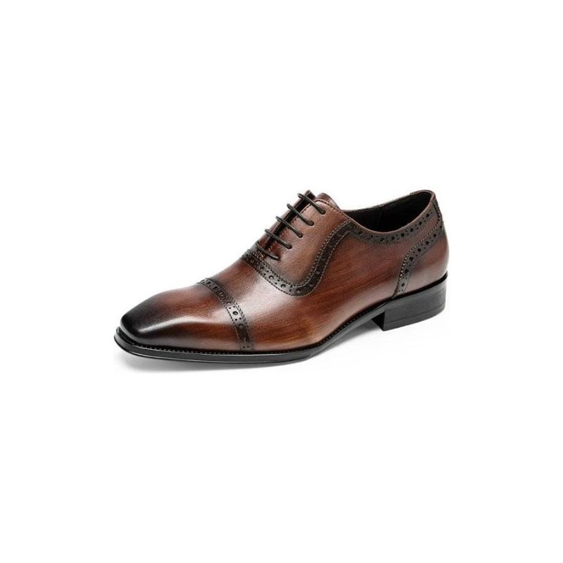 Sapatos Formais Masculinos Brogues Elegantes - Café