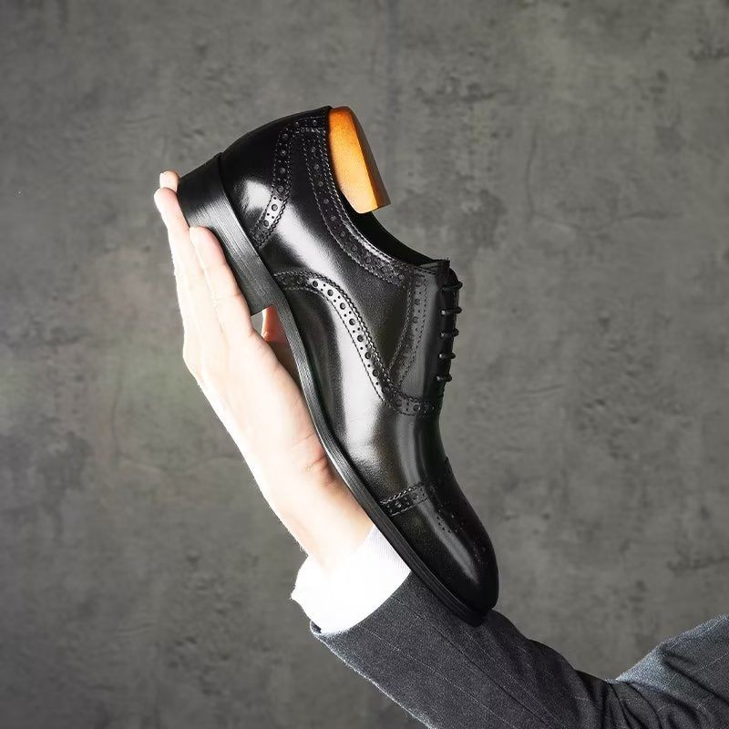 Sapatos Formais Masculinos Brogues Elegantes - Preto