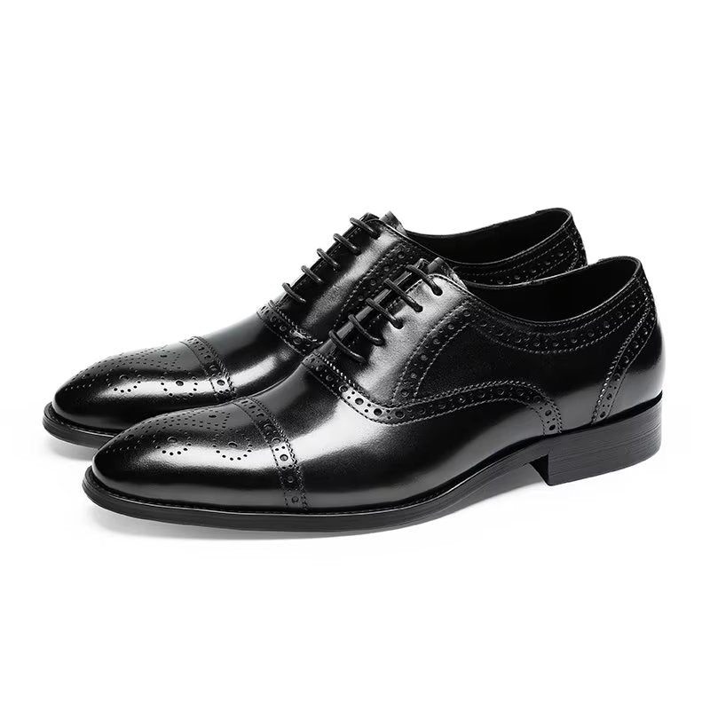 Sapatos Formais Masculinos Brogues Elegantes - Preto