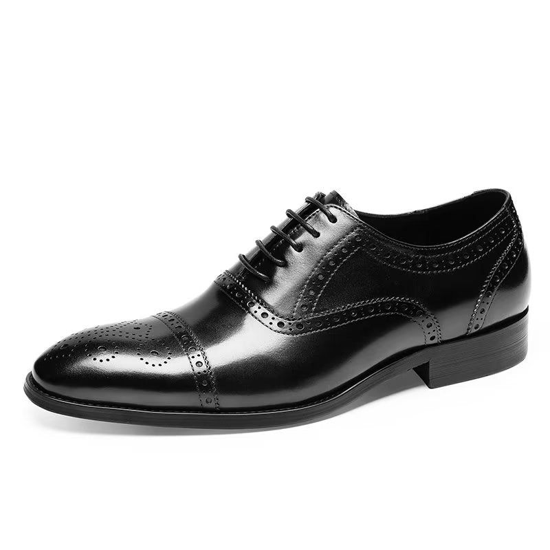 Sapatos Formais Masculinos Brogues Elegantes - Preto