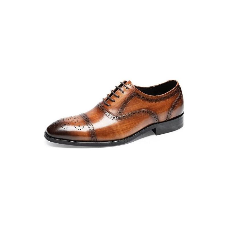 Sapatos Formais Masculinos Brogues Elegantes - Café