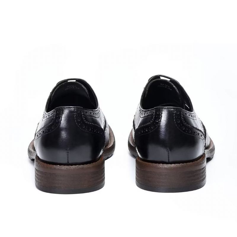 Sapatos Formais Masculinos Brogues Requintados - Preto