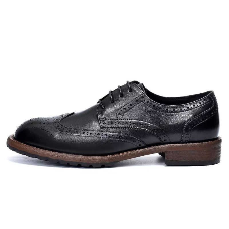 Sapatos Formais Masculinos Brogues Requintados - Preto