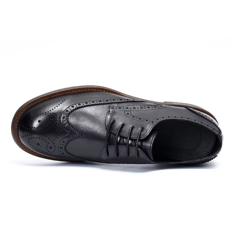 Sapatos Formais Masculinos Brogues Requintados - Preto