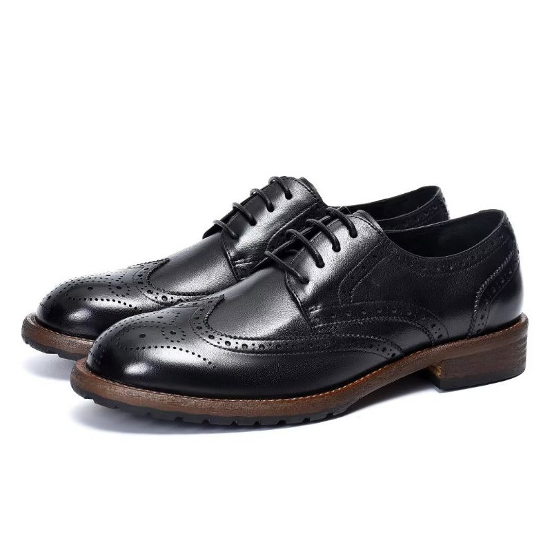 Sapatos Formais Masculinos Brogues Requintados - Preto