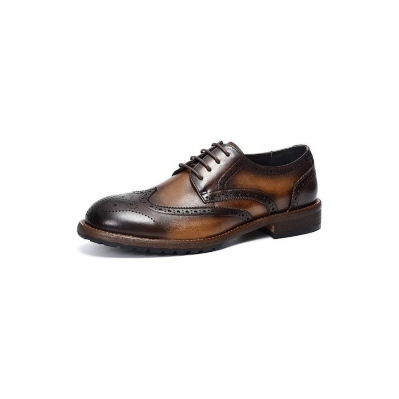 Sapatos Formais Masculinos Brogues Requintados - Café