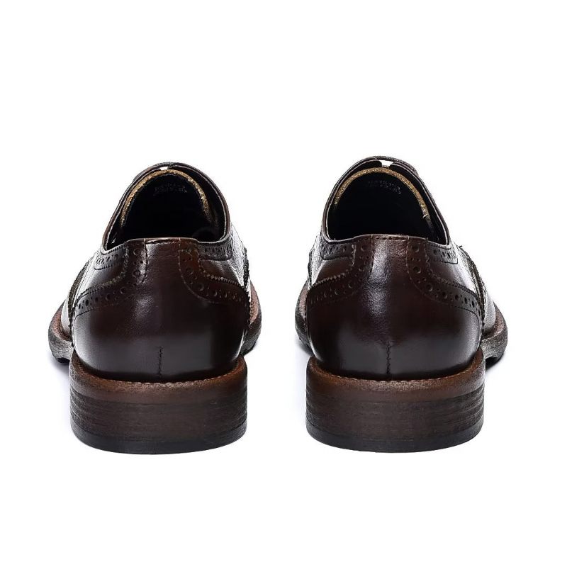 Sapatos Formais Masculinos Brogues Requintados - Café