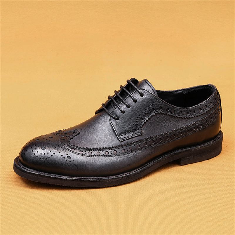 Sapatos Formais Masculinos Brogues Sociais Casamento - Preto