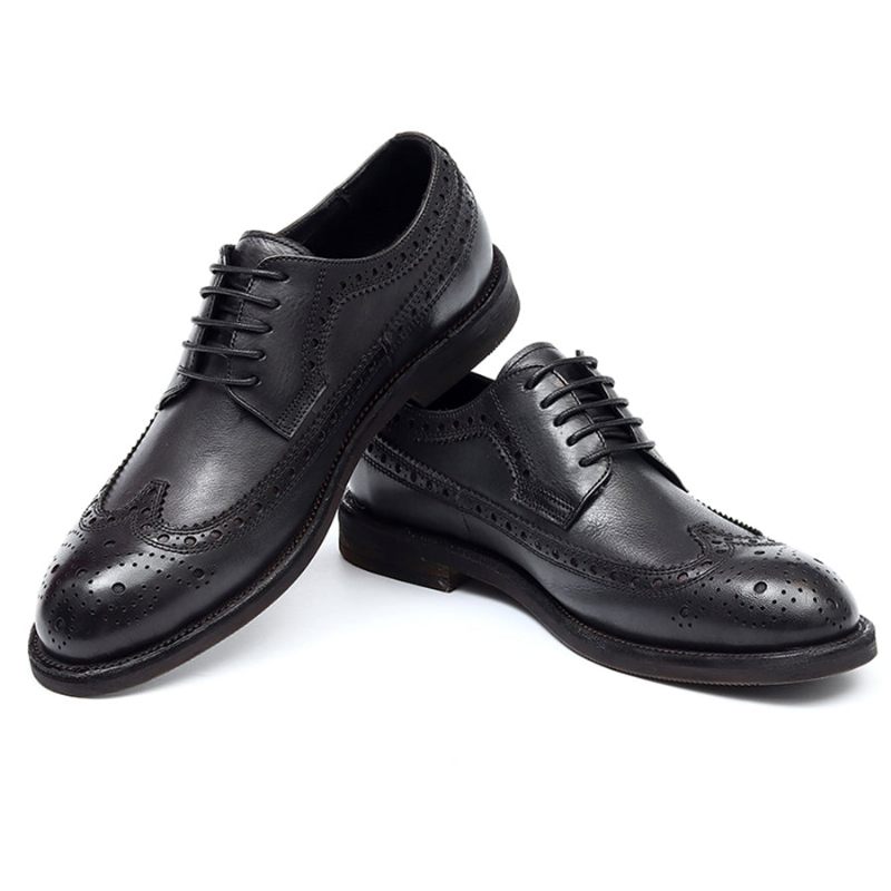 Sapatos Formais Masculinos Brogues Sociais Casamento - Preto