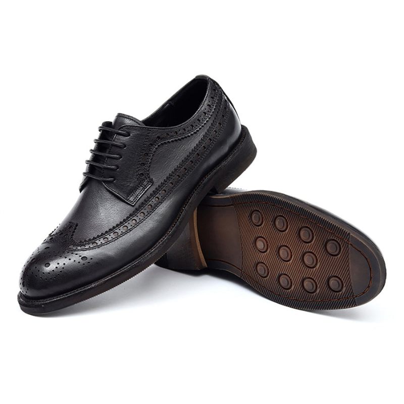 Sapatos Formais Masculinos Brogues Sociais Casamento - Preto