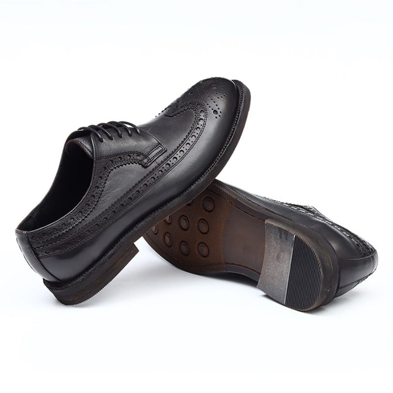 Sapatos Formais Masculinos Brogues Sociais Casamento - Preto