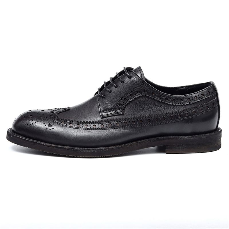 Sapatos Formais Masculinos Brogues Sociais Casamento - Preto