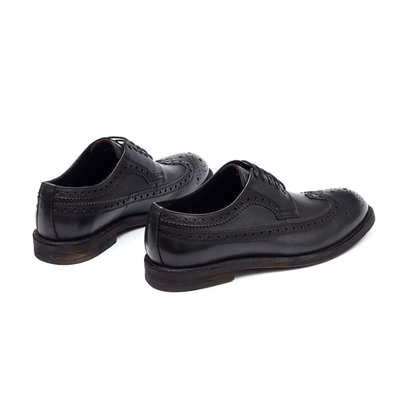 Sapatos Formais Masculinos Brogues Sociais Casamento - Preto