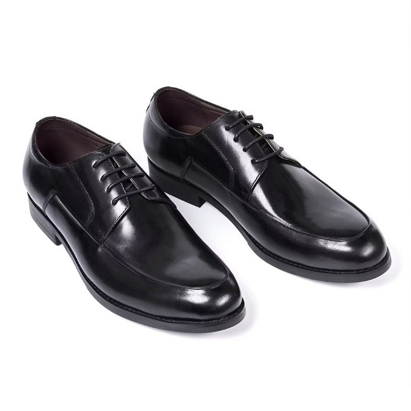 Sapatos Formais Masculinos Calçados Com Cordões E Charme Contemporâneo - Preto