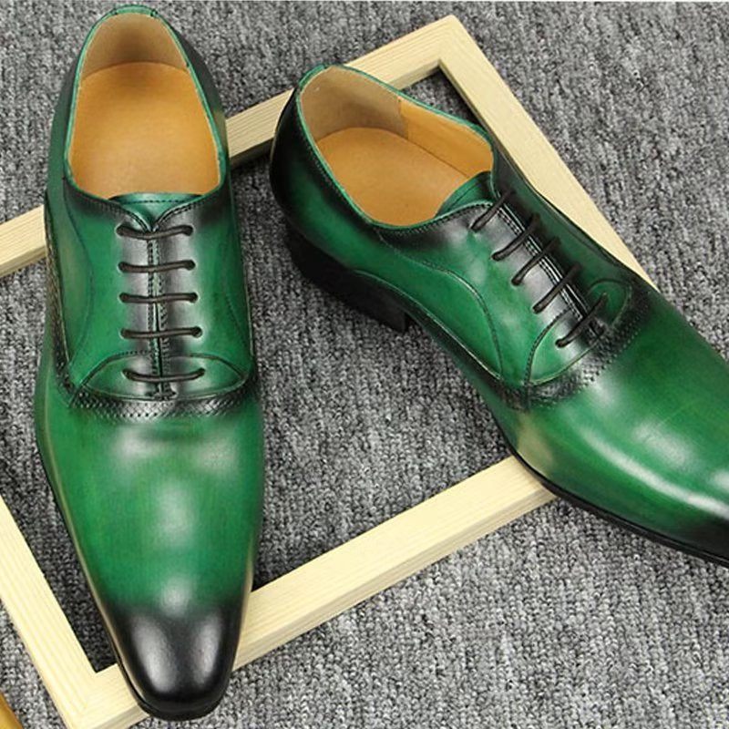 Sapatos Formais Masculinos Casamento Personalizados - Verde