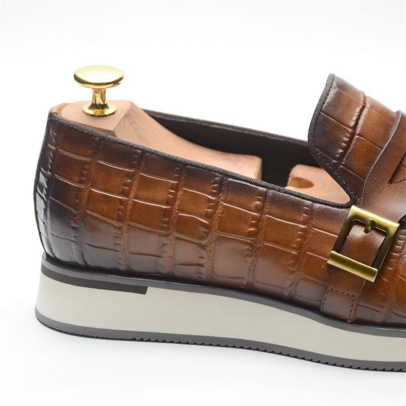 Sapatos Formais Masculinos Casuais E Chiques Com Cordões - Marrom