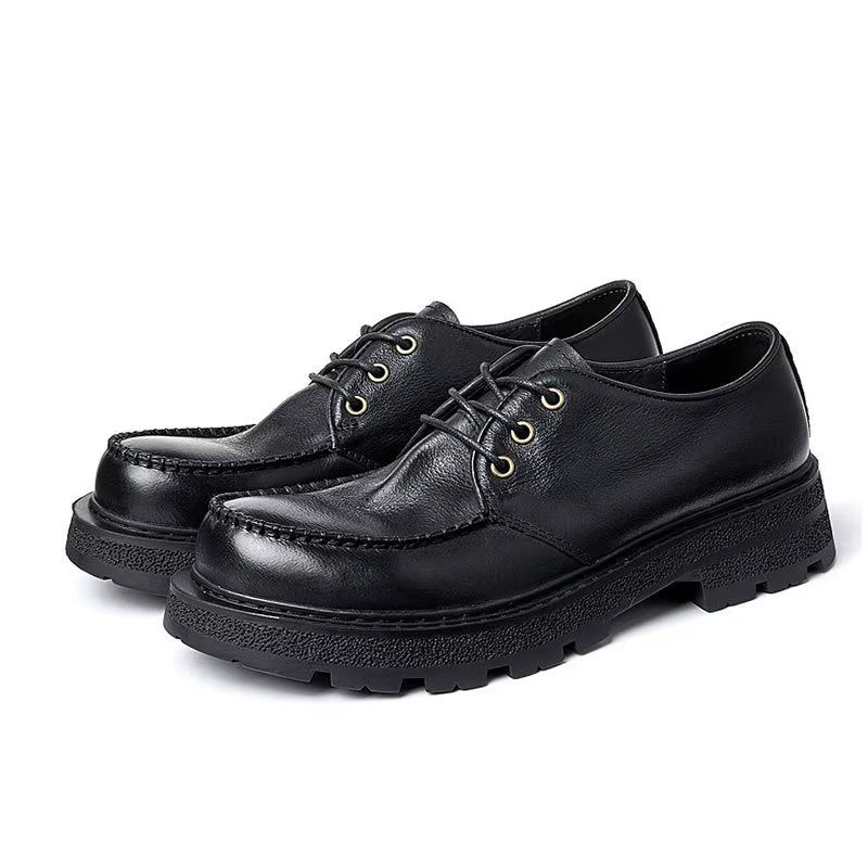 Sapatos Formais Masculinos Chic Leatherlux Lace-up Sociais - Preto