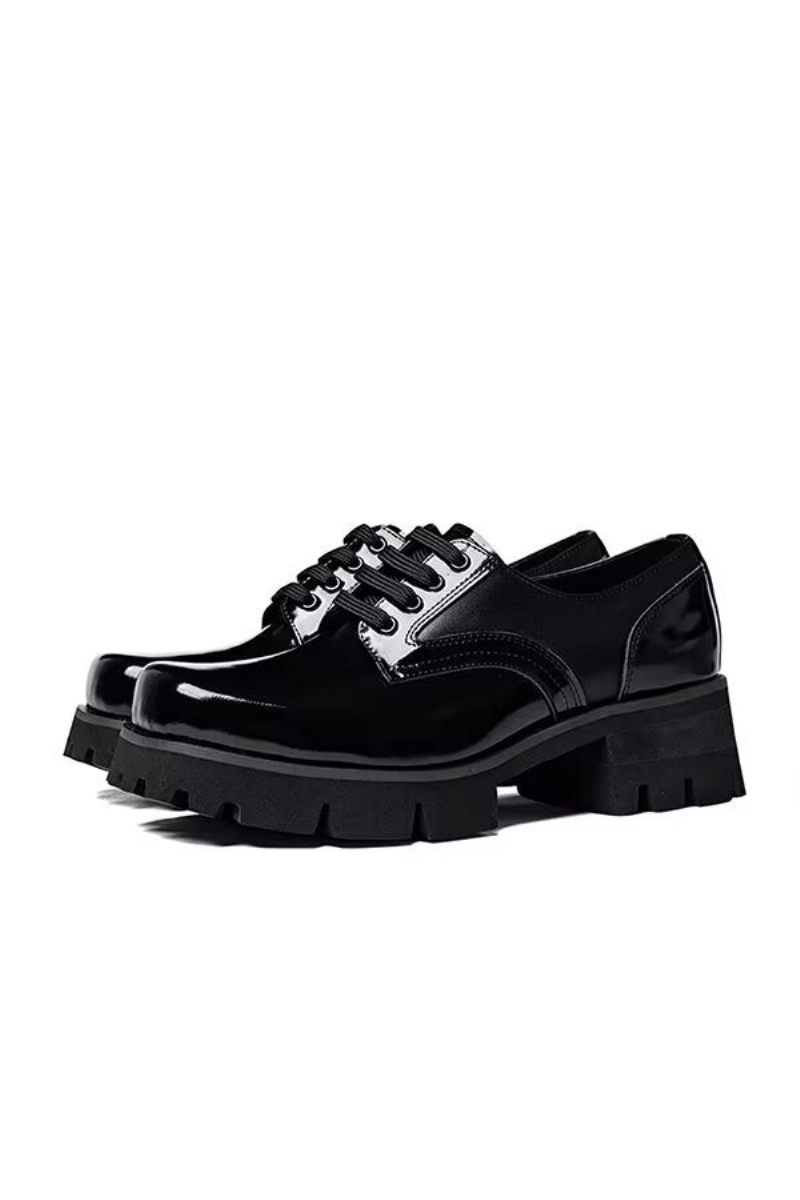 Sapatos Formais Masculinos Chinelos Couro Gentleman Choice - Preto