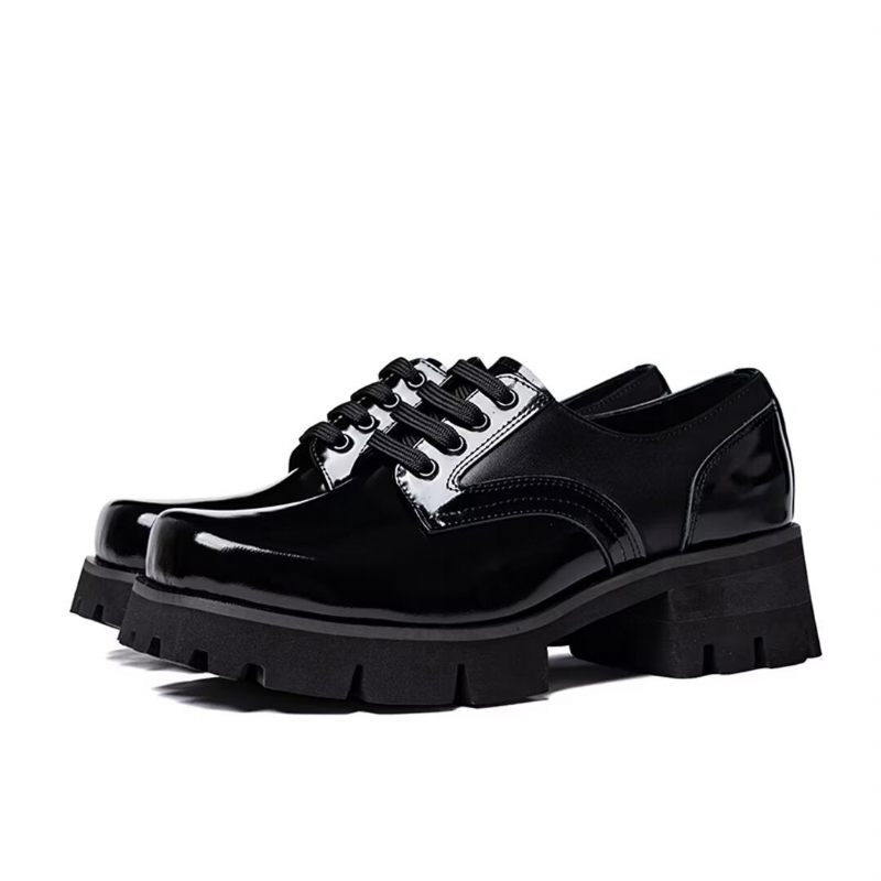 Sapatos Formais Masculinos Chinelos Couro Gentleman Choice - Preto