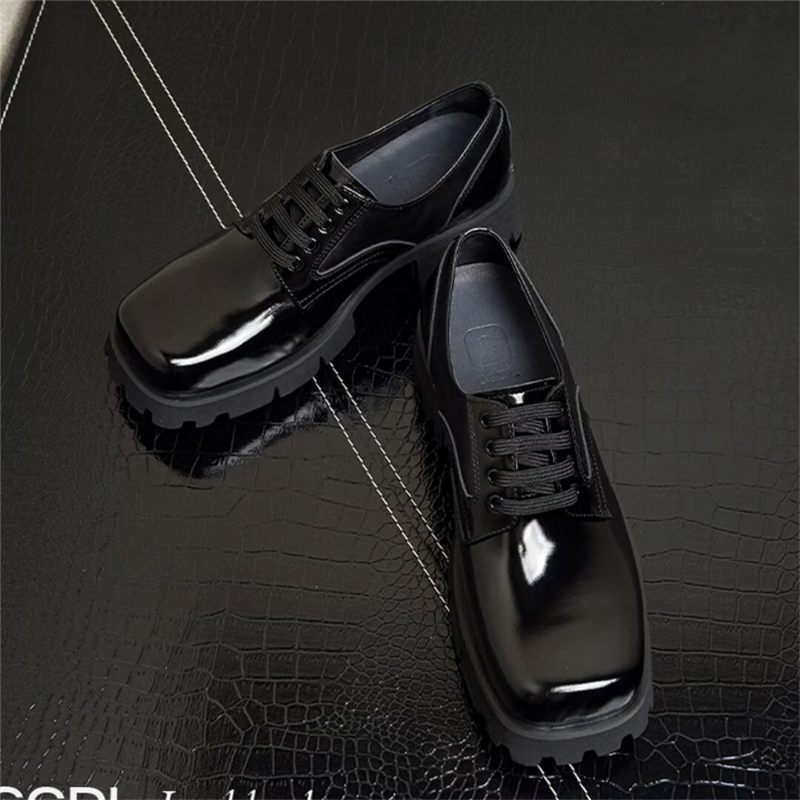 Sapatos Formais Masculinos Chinelos Couro Gentleman Choice - Preto