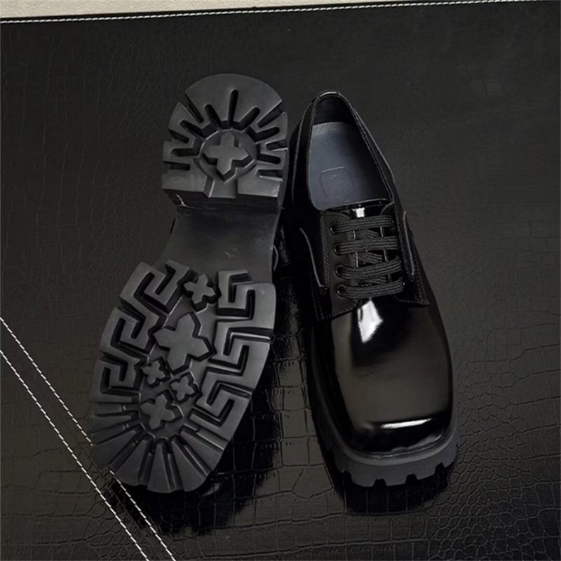 Sapatos Formais Masculinos Chinelos Couro Gentleman Choice - Preto