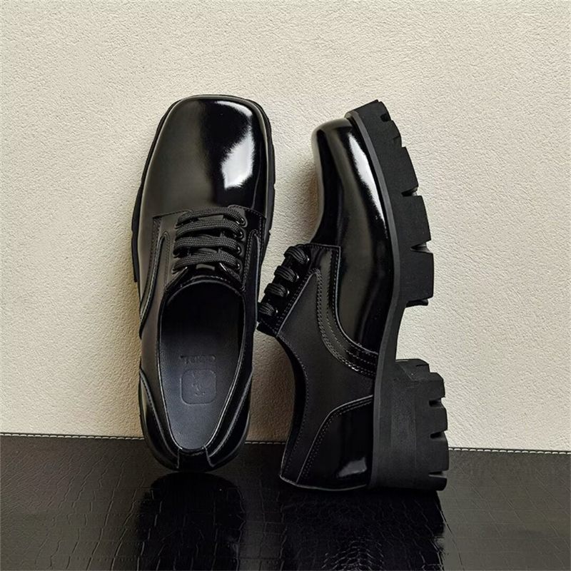 Sapatos Formais Masculinos Chinelos Couro Gentleman Choice - Preto