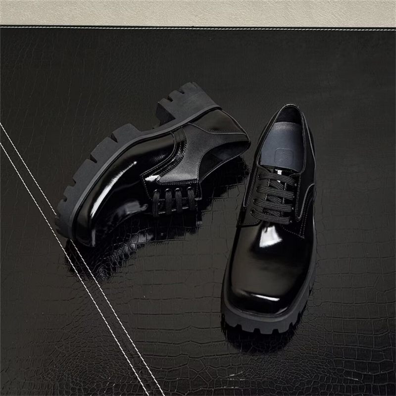 Sapatos Formais Masculinos Chinelos Couro Gentleman Choice - Preto