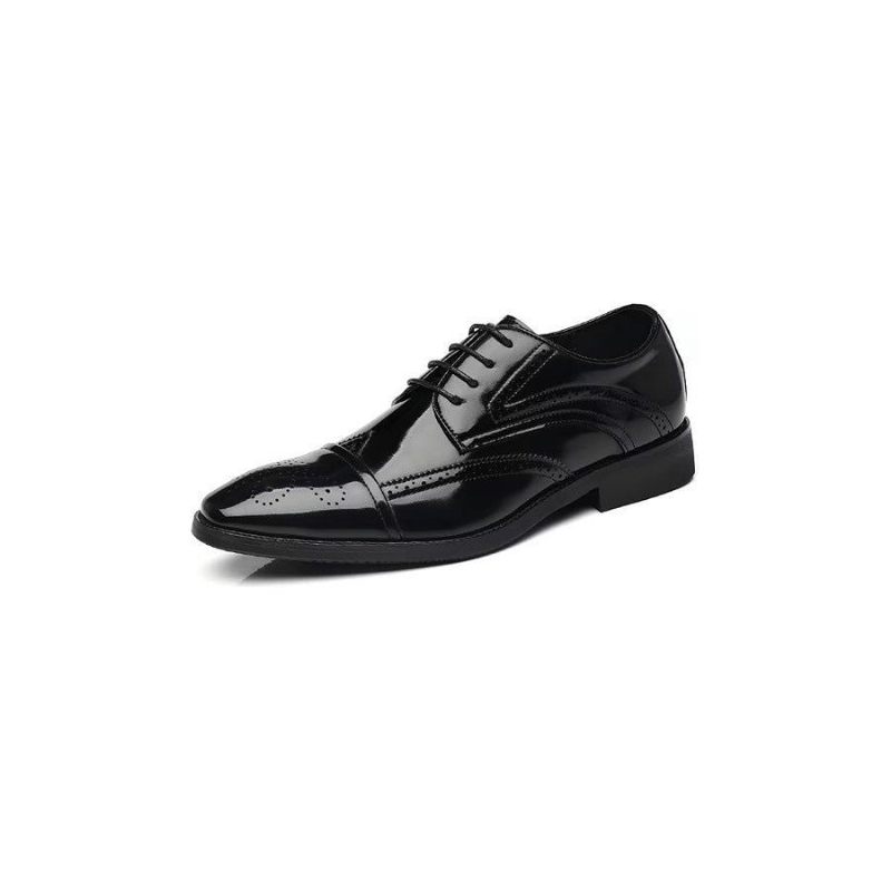 Sapatos Formais Masculinos Chiques Bico Fino Derby - Preto