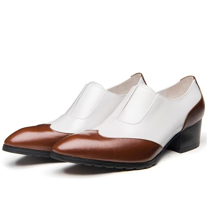 Sapatos Formais Masculinos Chiques Com Bico Fino E Slip-on - Branco