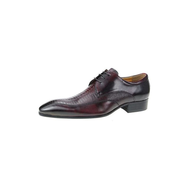 Sapatos Formais Masculinos Chiques Croctex Bico Fino Derby Sociais - Vermelho