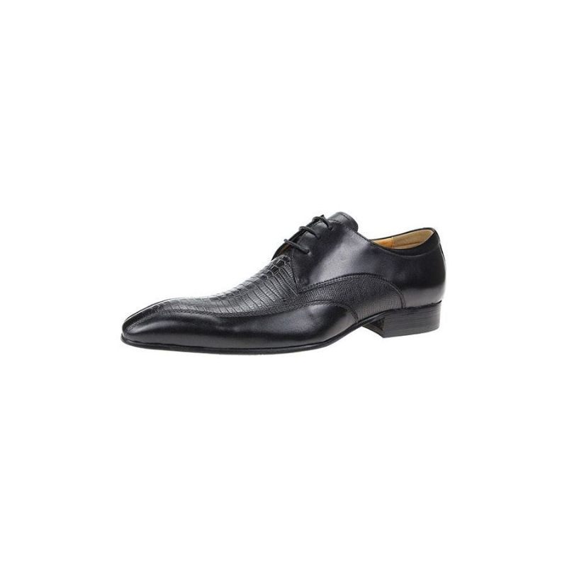 Sapatos Formais Masculinos Chiques Croctex Bico Fino Derby Sociais - Preto